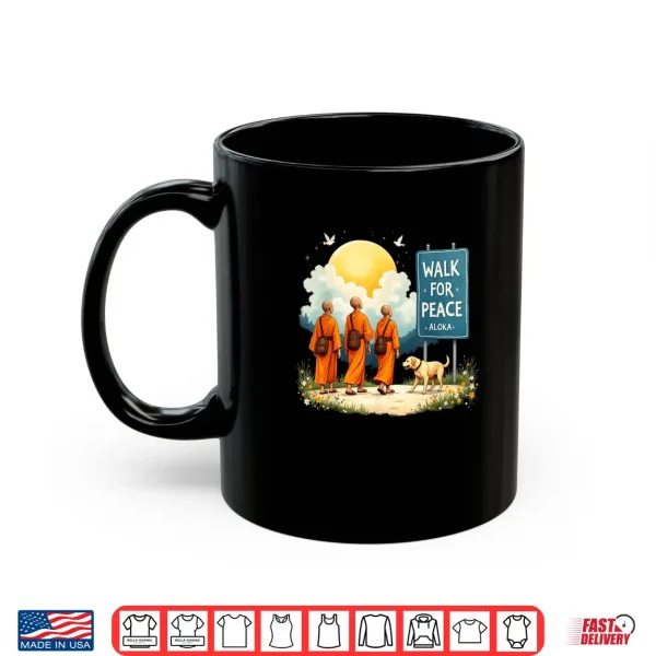 Mug Walk for Peace Monks with Aloka Dog Shirt 2