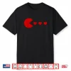 Valentines Day Retro Game Eating Hearts Gaming Boys Kids Men Shirt