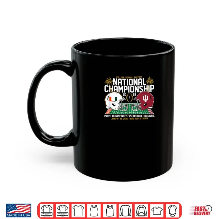 Mug Miami vs Indiana CFP National Championship 2026 Helmets Shirt