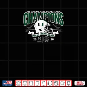 Design Miami Hurricanes Fiesta Bowl Champs 2026 CFP Semifinal Shirt 1