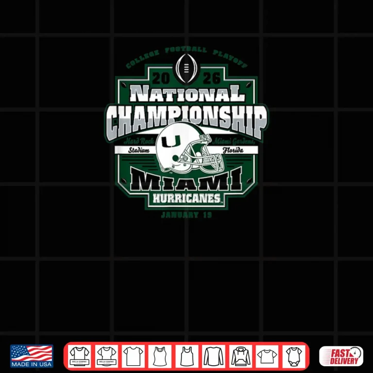 Design Miami Hurricanes CFP National Championship 2026 Icon Orange Shirt 1