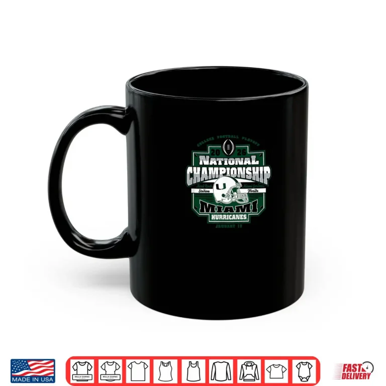 Mug Miami Hurricanes CFP National Championship 2026 Icon Orange Shirt 1