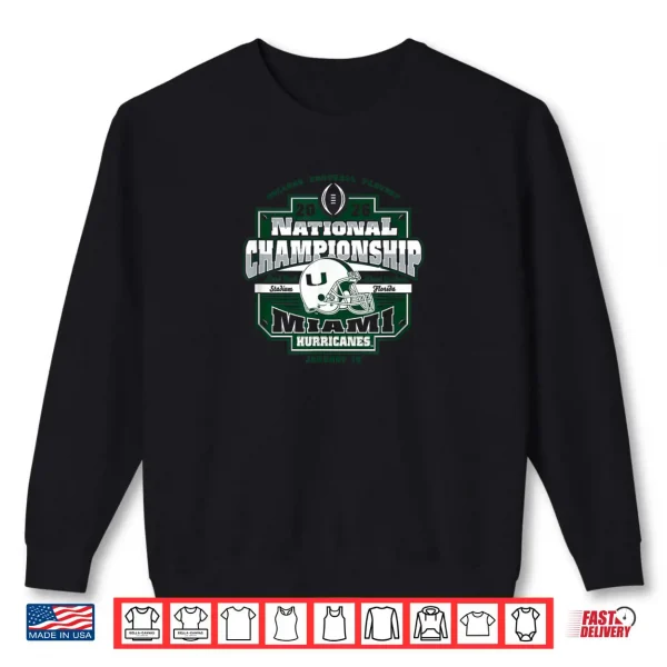 Sweatshirt Miami Hurricanes CFP National Championship 2026 Icon Orange Shirt 1