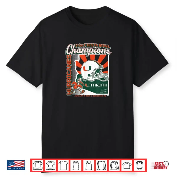 Miami Football  CFP Fiesta Bowl Champions Shirt