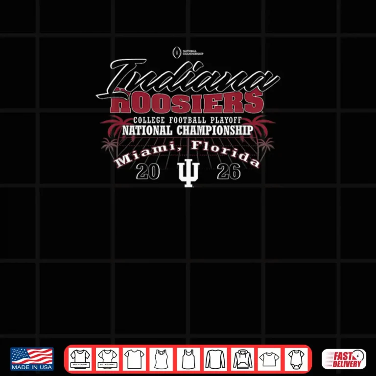 Indiana Hoosiers CFP National Championship 2026 Black Shirt 4 Design Indiana Hoosiers CFP National Championship 2026 Black Shirt