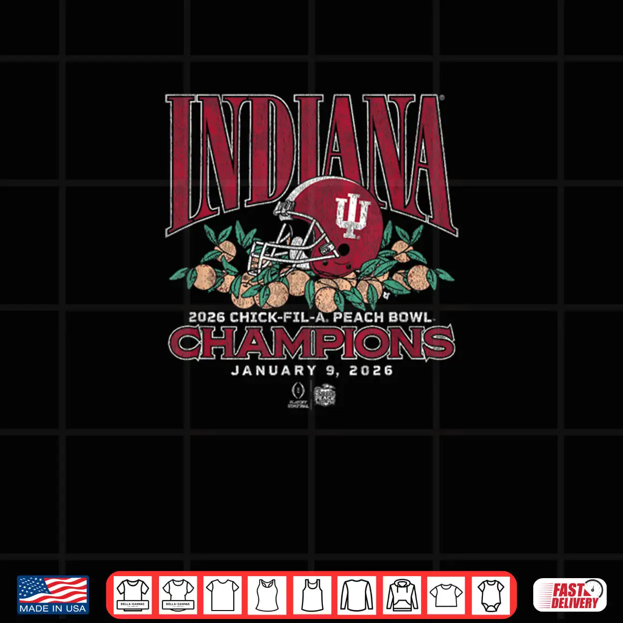 Indiana Football CFP Peach Bowl Champions Shirt Indiana Football CFP Peach Bowl Champions Shirt