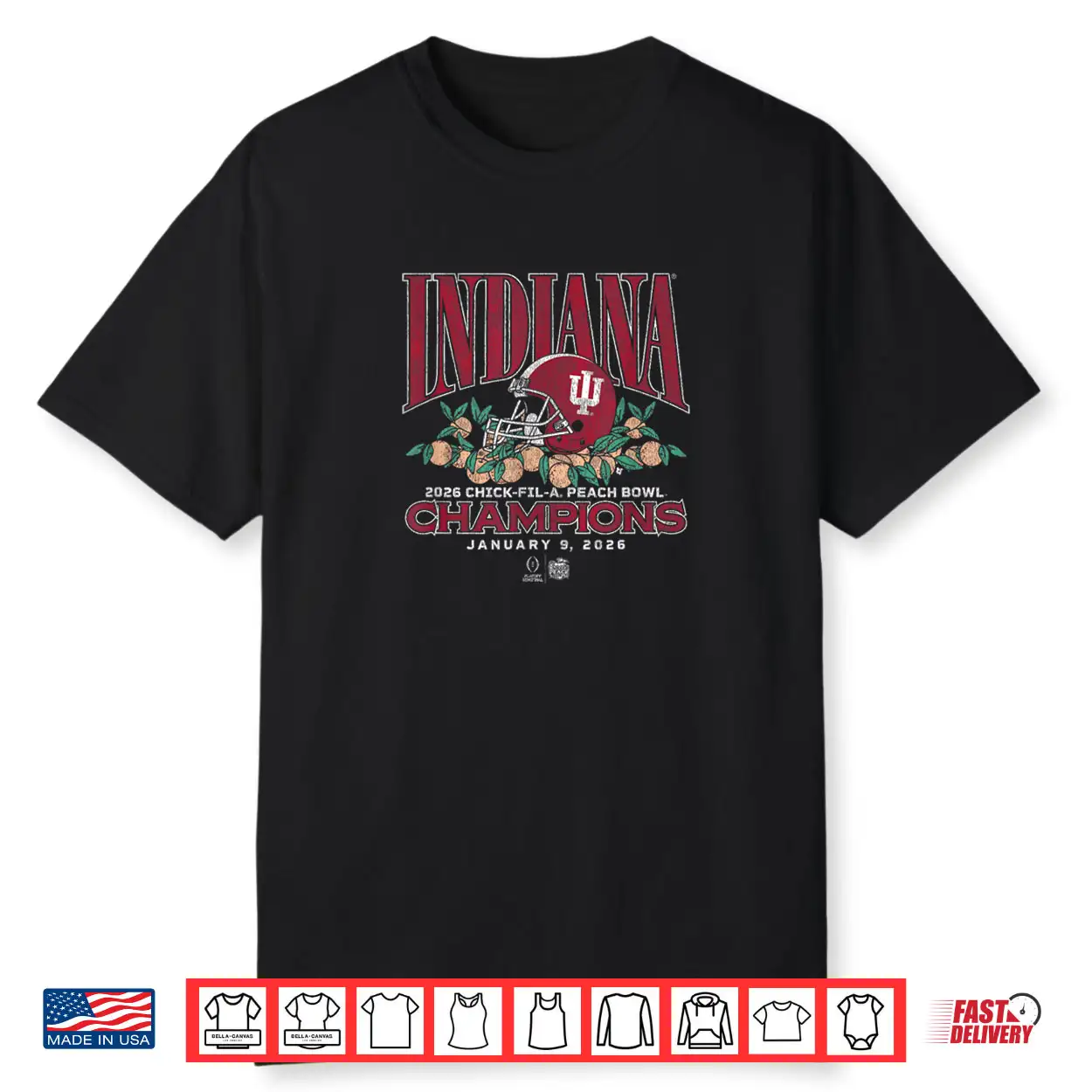Indiana Football CFP Peach Bowl Champions Shirt Indiana Football CFP Peach Bowl Champions Shirt