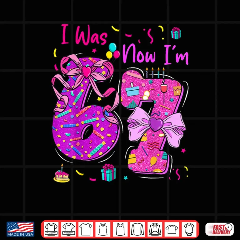 I was 6 Now I'm 7 Birthday 7 Years Old Coquette Bow Shirt 4 Design I was 6 Now Im 7 Birthday 7 Years Old Coquette Bow Shirt