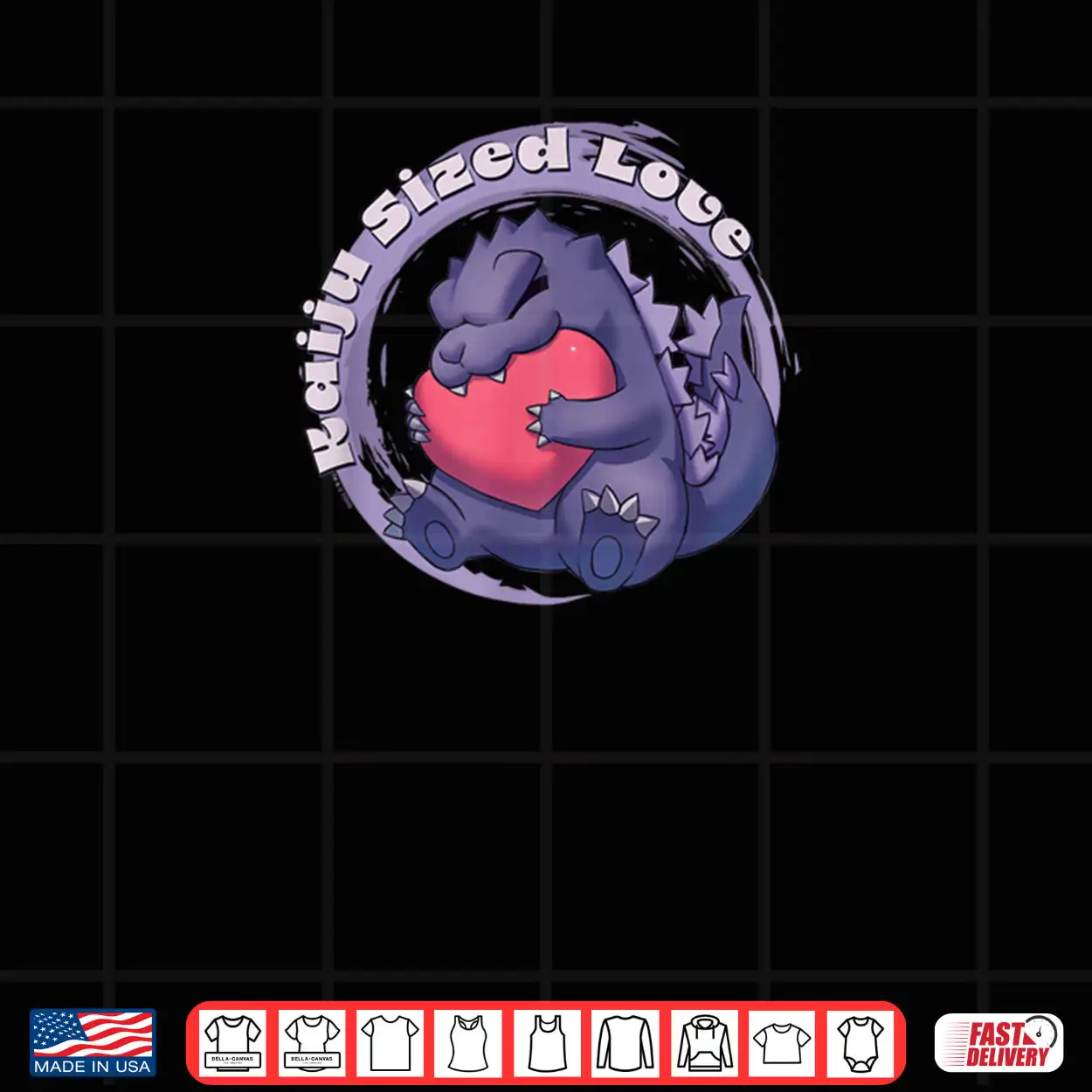 Godzilla Kaiju Sized Love Cute Cuddly Heart Valentine’s Day Shirt Godzilla Kaiju Sized Love Cute Cuddly Heart Valentine’s Day Shirt