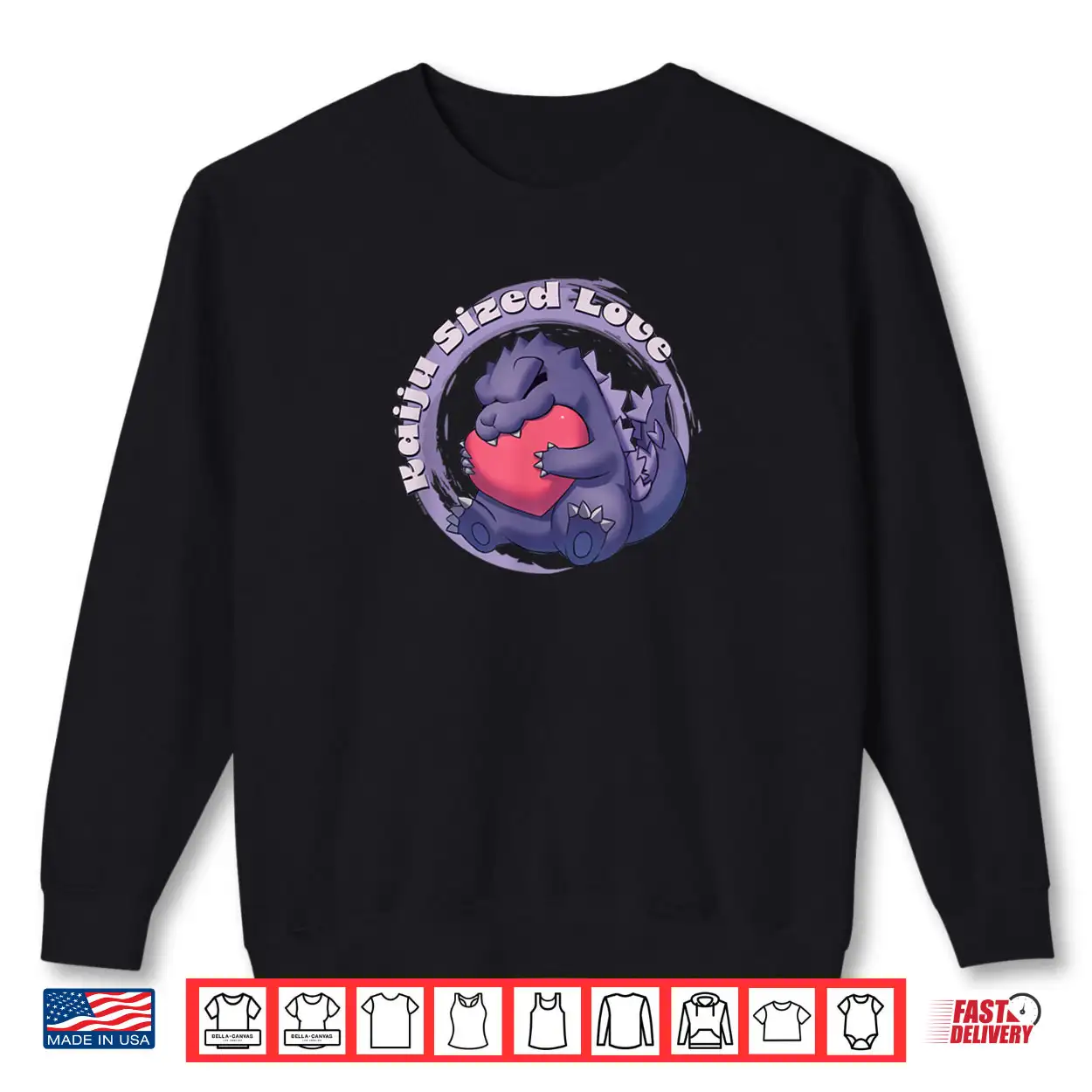 Godzilla Kaiju Sized Love Cute Cuddly Heart Valentine’s Day Shirt Godzilla Kaiju Sized Love Cute Cuddly Heart Valentine’s Day Shirt
