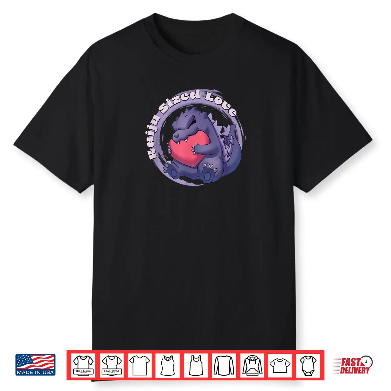 Godzilla Kaiju Sized Love Cute Cuddly Heart Valentine’s Day Shirt Godzilla Kaiju Sized Love Cute Cuddly Heart Valentine’s Day Shirt