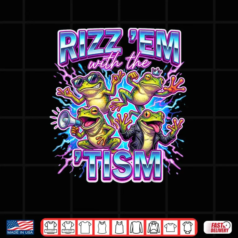 Design Funny Frog Autism rizz em with The tism Shirt