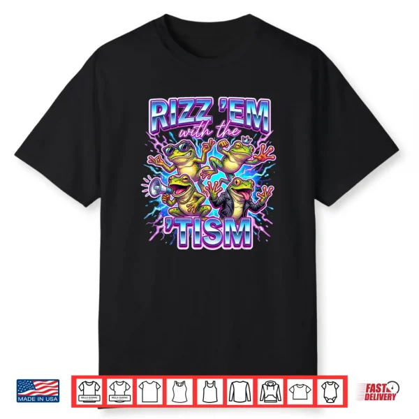 Funny Frog Autism rizz em with The tism Shirt