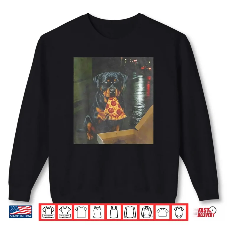 Dog Eating Pizza Funny Rottweiler Meme Shirt 1 Sweatshirt Dog Eating Pizza Funny Rottweiler Meme Shirt