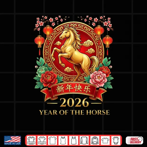 Design Chinese New Year 2026 Year of The Horse Lunar New Year 2026 Shirt 2