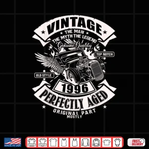 Design 30th Birthday Gift Man Myth Legend 1996 30 Years Old Shirt