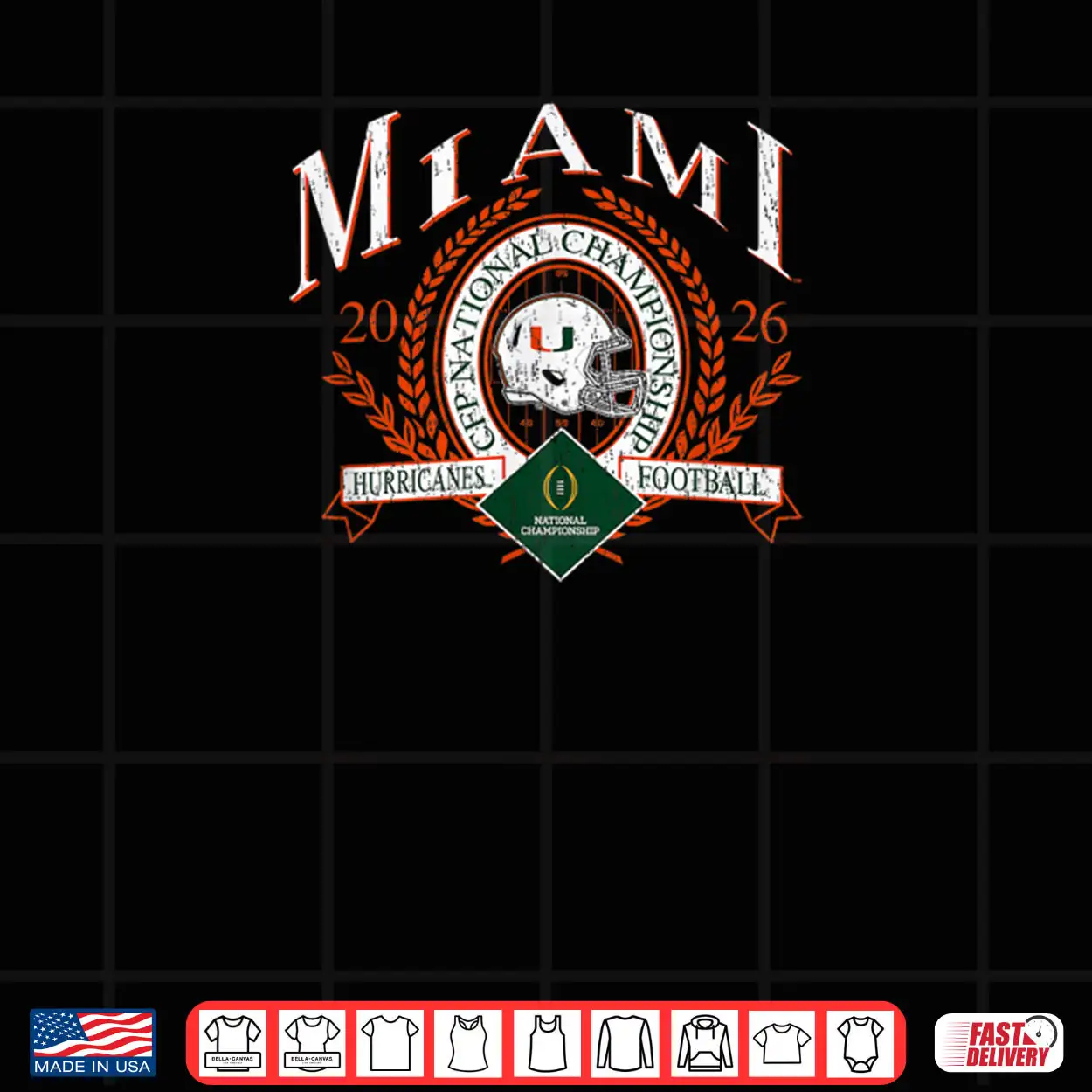 Miami Hurricanes National Championship CFP 2026 Retro Black Shirt Miami Hurricanes National Championship CFP 2026 Retro Black Shirt