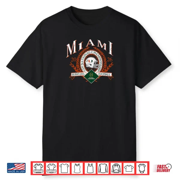 Miami Hurricanes National Championship CFP 2026 Retro Black Shirt
