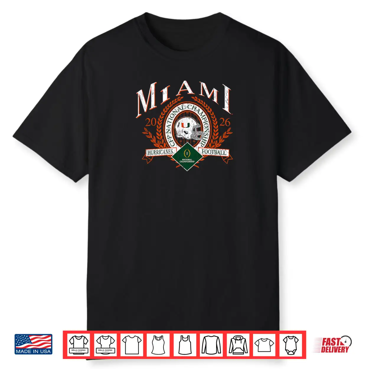 Miami Hurricanes National Championship CFP 2026 Retro Black Shirt Miami Hurricanes National Championship CFP 2026 Retro Black Shirt