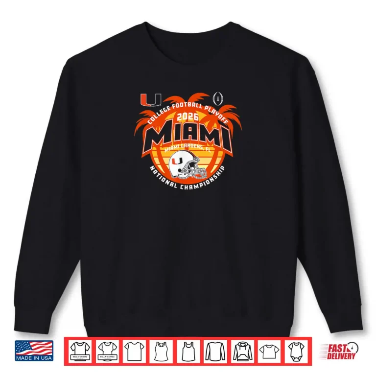 Miami Hurricanes National Championship CFP 2026 Green Shirt 1 Sweatshirt Miami Hurricanes National Championship CFP 2026 Green Shirt