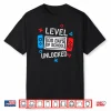 Level 100 Days of School Unlocked Gamer Video Games Boys Shirt