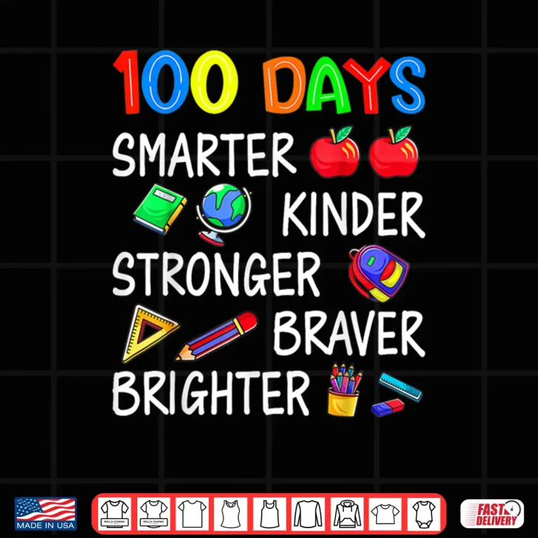 Design Happy 100 Days of School 100th Day of School Kids Boys Girls Shirt 1