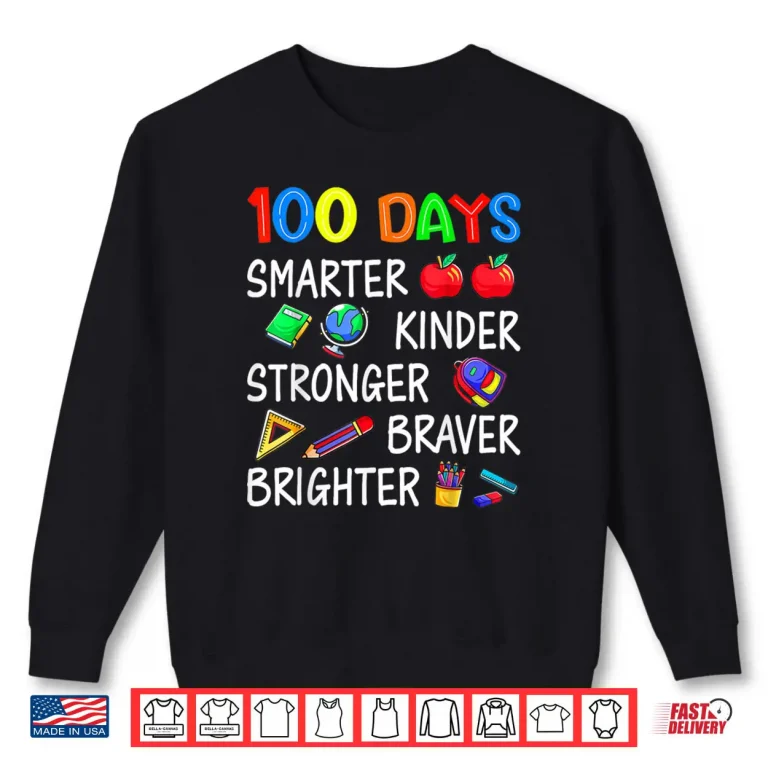 Sweatshirt Happy 100 Days of School 100th Day of School Kids Boys Girls Shirt 1