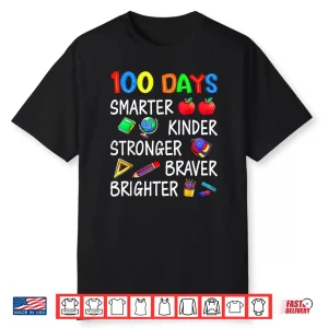 Happy 100 Days of School 100th Day of School Kids Boys Girls Shirt