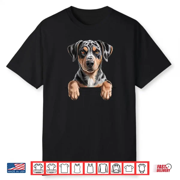 Catahoula Leopard Dog Cute Funny Peeking Puppy Shirt