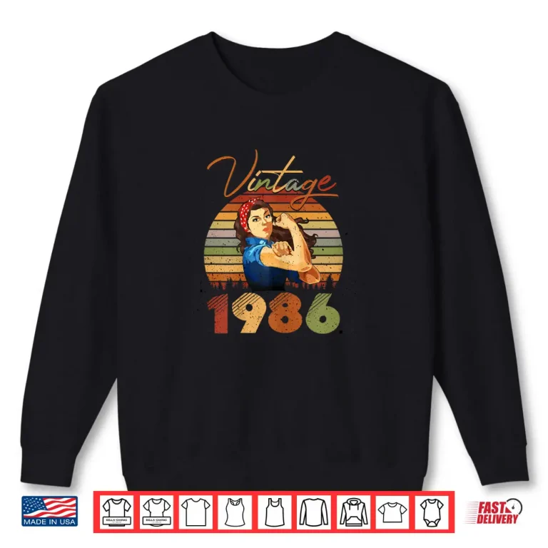 Sweatshirt 40th Birthday Gift Limited Edition Born in 1986 40 Yrs Old Shirt