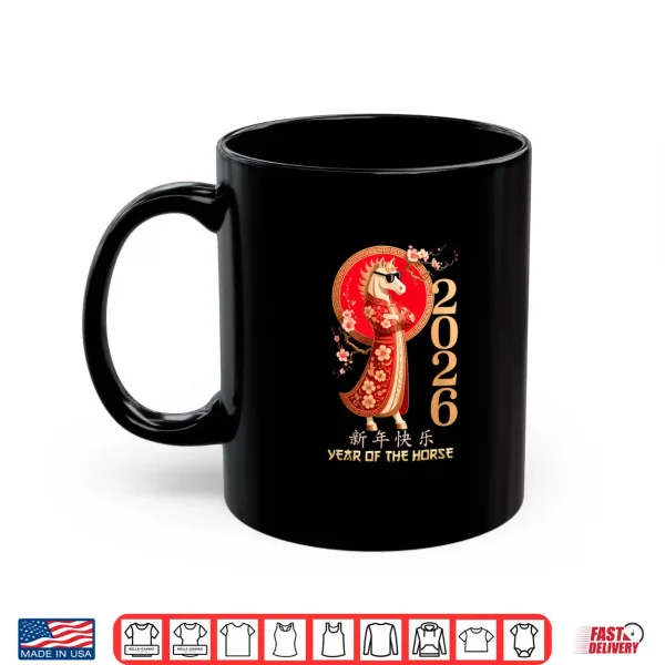 Mug Year of The Horse 2026 Chinese Cool Sunglasses Shirt