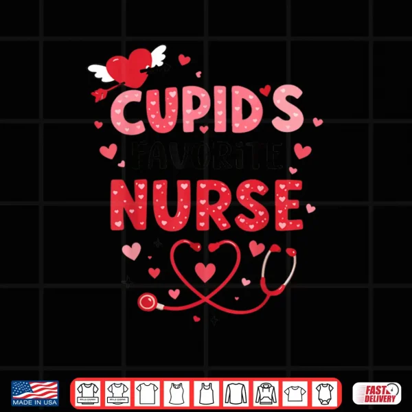 Design Valentine Cupids Favorite Nurse ER Heart Girl Women Men Shirt