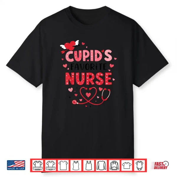 Valentine Cupid’s Favorite Nurse ER Heart Girl Women Men Shirt