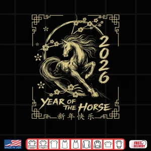 Lunar Year of The Horse Chinese New Year 2026 Men Women Kids Shirt 4 Design Lunar Year of The Horse Chinese New Year 2026 Men Women Kids Shirt