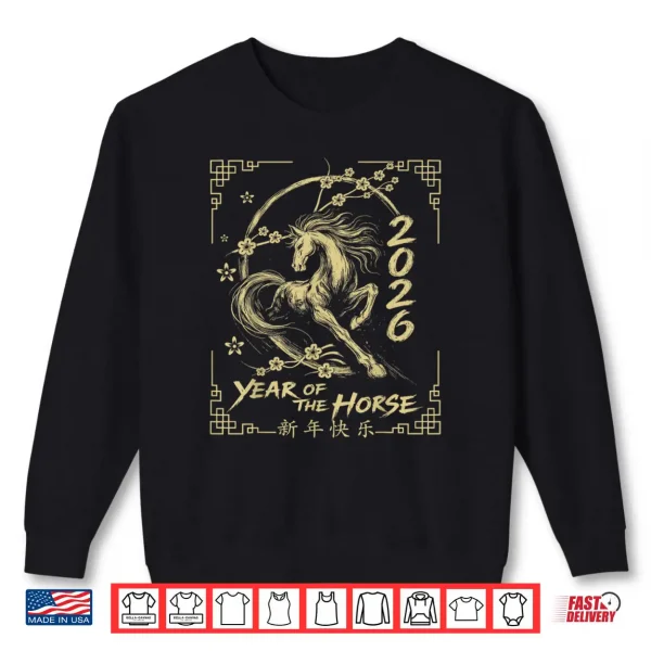 Sweatshirt Lunar Year of The Horse Chinese New Year 2026 Men Women Kids Shirt