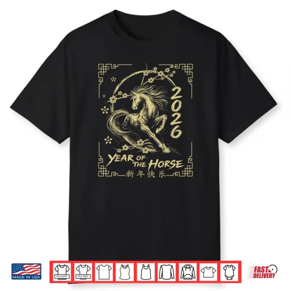Lunar Year of The Horse Chinese New Year 2026 Men Women Kids Shirt