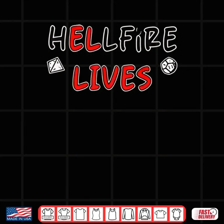 Design Hellfire Lives Dark Fantasy Skull Gothic Metal Shirt
