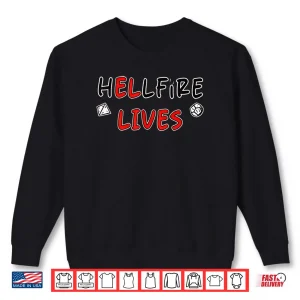 Sweatshirt Hellfire Lives Dark Fantasy Skull Gothic Metal Shirt