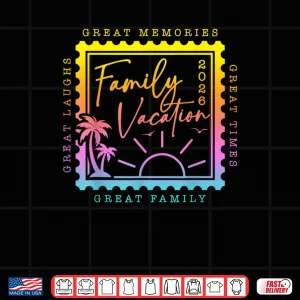 Design Family Vacation 2026 Summer Vacation Matching Family Reunion Shirt