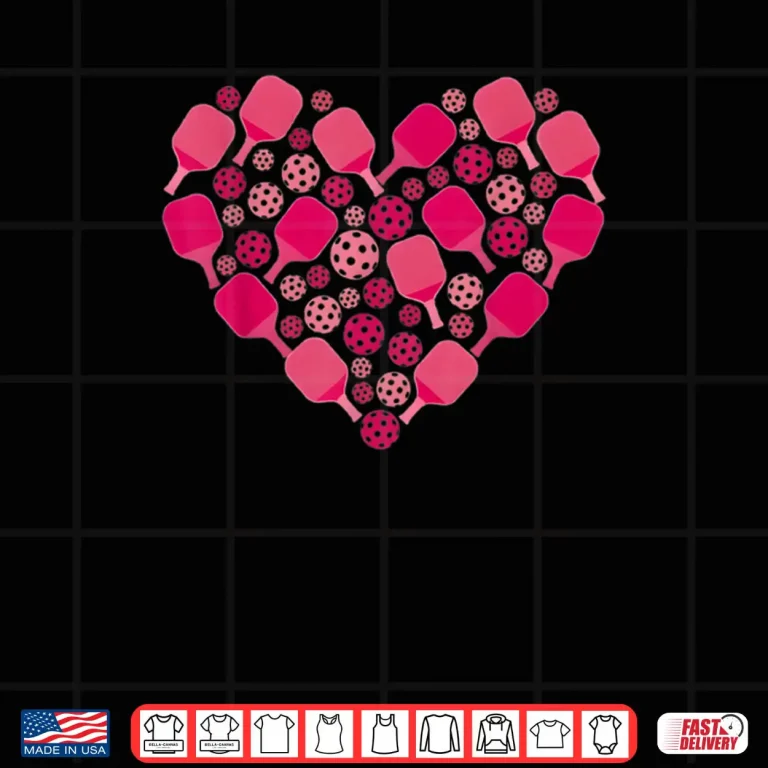 Cute Pickleball Heart Valentine's Day Pickleball Lover Women Shirt 4 Design Cute Pickleball Heart Valentines Day Pickleball Lover Women Shirt