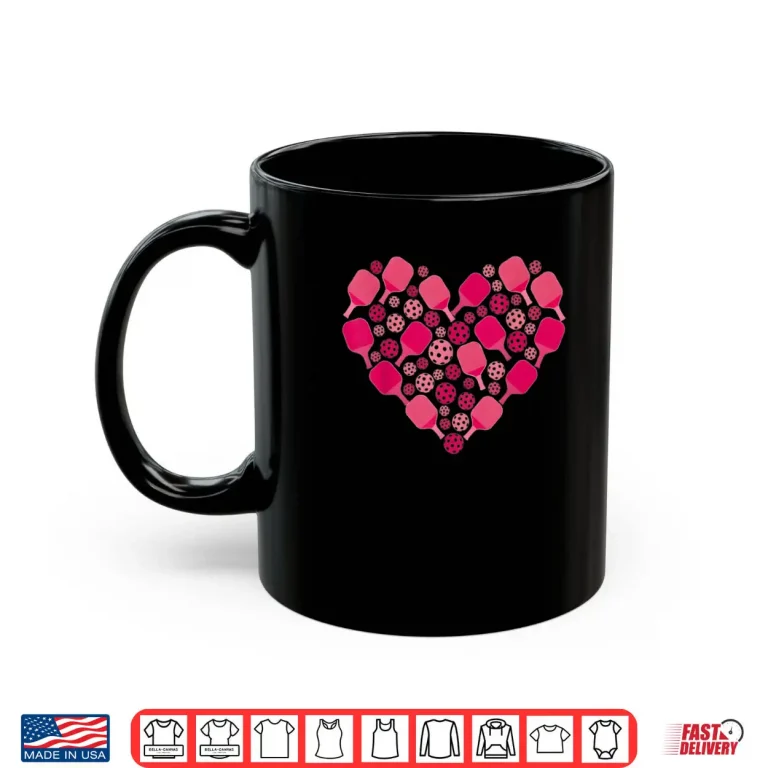 Cute Pickleball Heart Valentine's Day Pickleball Lover Women Shirt 3 Mug Cute Pickleball Heart Valentines Day Pickleball Lover Women Shirt