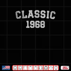 Design Classic 1968 58th Birthday Men Women 58 Years Old Retro Shirt