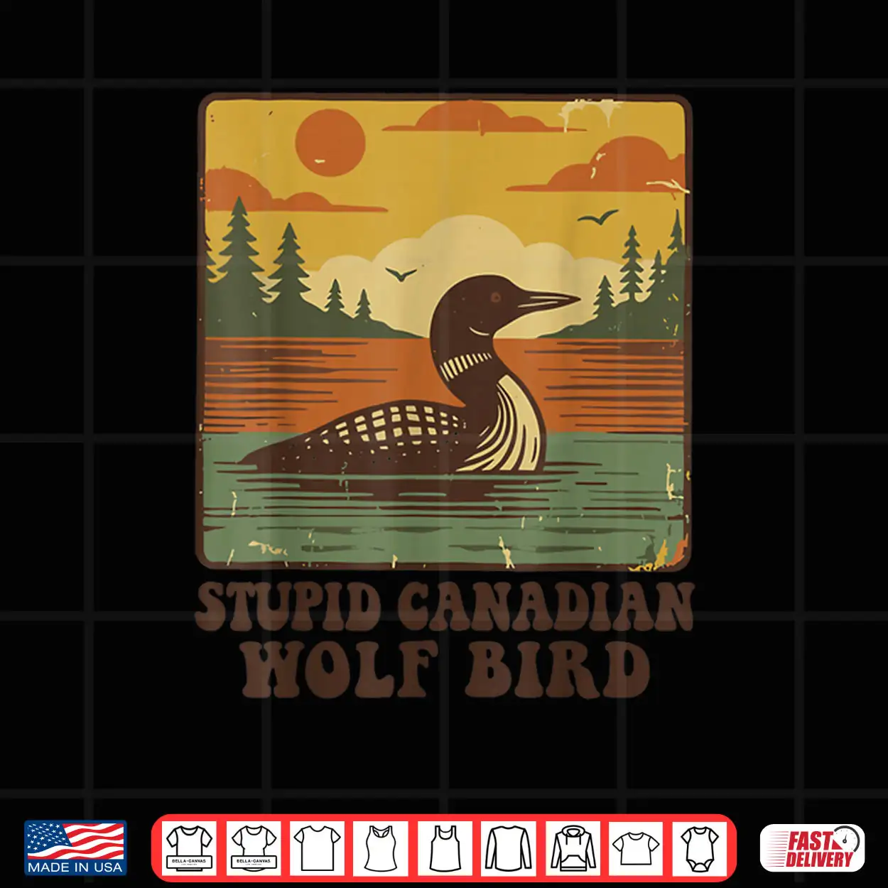 Stupid Canadian Wolf Bird Vintage Heated Hookey Rivalry Shirt Stupid Canadian Wolf Bird Vintage Heated Hookey Rivalry Shirt
