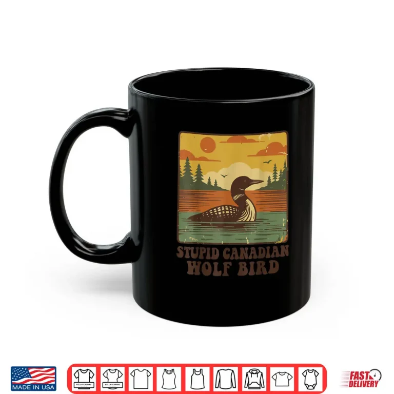 Stupid Canadian Wolf Bird Vintage Heated Hookey Rivalry Shirt 3 Mug Stupid Canadian Wolf Bird Vintage Heated Hookey Rivalry Shirt