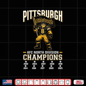 Pittsburgh Football 2025 AFC North Division Champs Shirt 4 Design Pittsburgh Football 2025 AFC North Division Champs Shirt