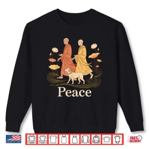 Sweatshirt Peace Walking Buddhist Monks Shirt