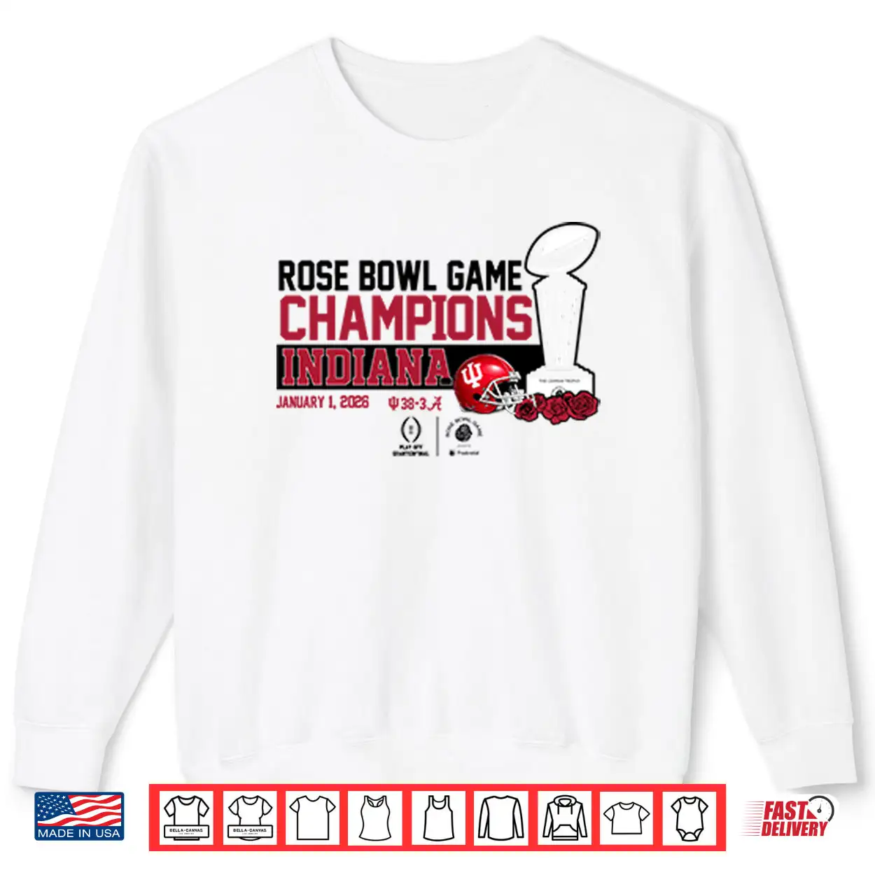 Indiana Football 2026 CFP Rose Bowl Champions Shirt Indiana Football 2026 CFP Rose Bowl Champions Shirt