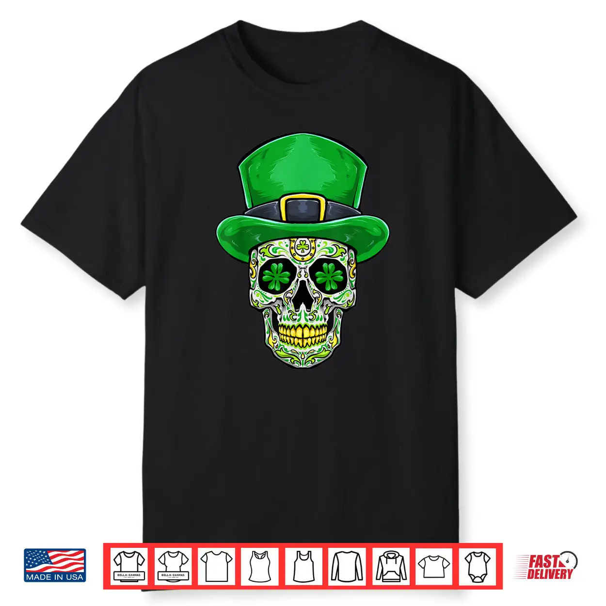 Sugar Skull St Patricks Day Saint Patrick’s Day Party Shirt Sugar Skull St Patricks Day Saint Patrick’s Day Party Shirt