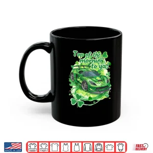 Mug Saint Patricks Day Sports Car Racecar Green for Boys Shirt