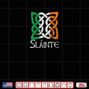 Design Saint Patricks Day Irish Gaelic Slainte Women Men Adults Shirt